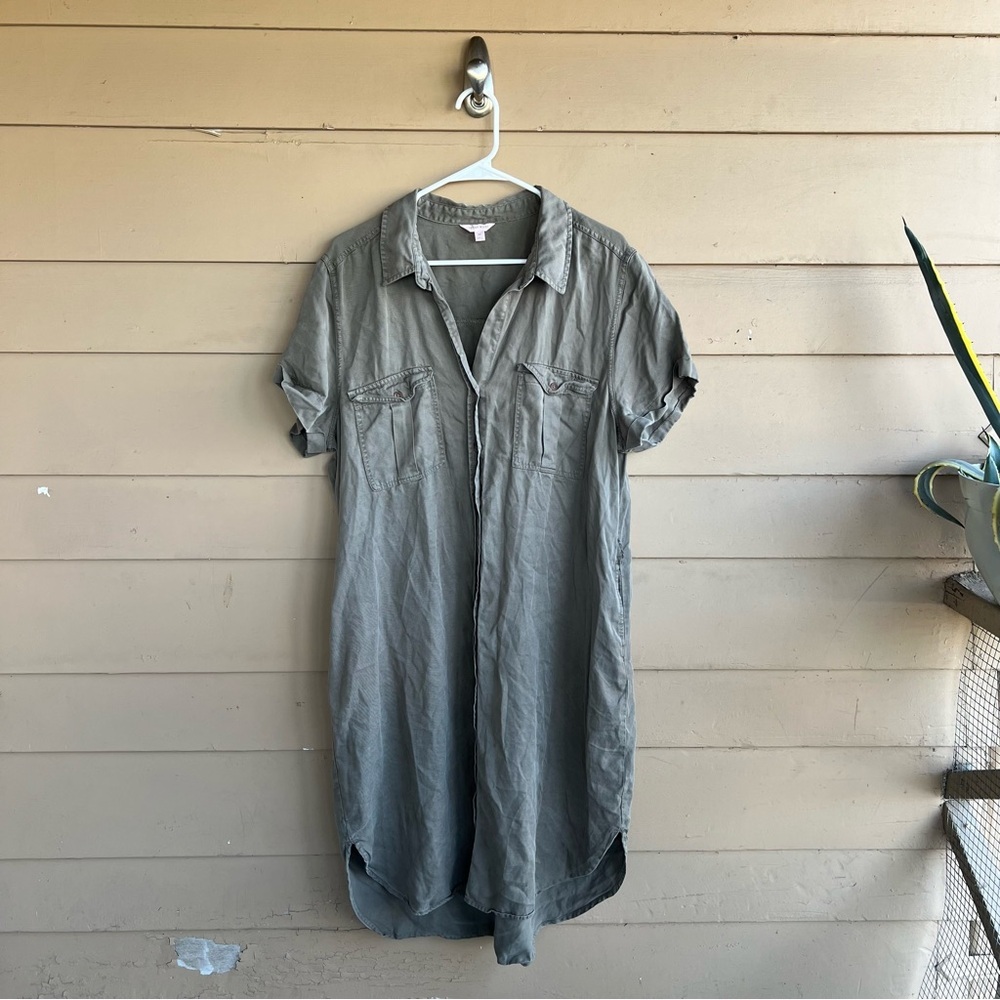 Teddi Rose TShirt Button Down Midi Dress - Size XXL